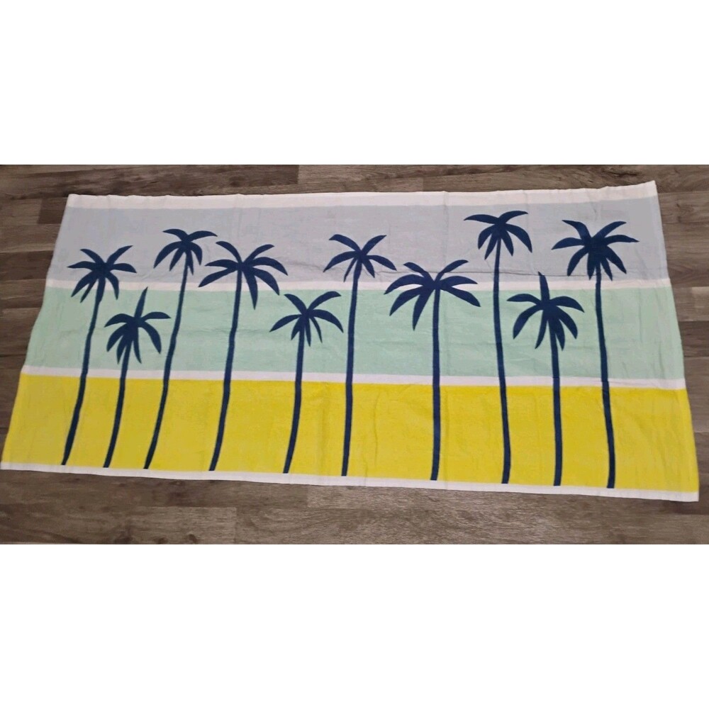 Sun Squad Palm Trees Beach Terry Towel Swimming Sun Travel